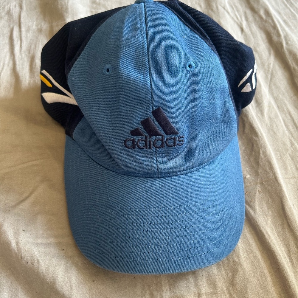Adidas TaylorMade R7 Golf Hat Blue Black Adjustable Cap Embroidered Logo large